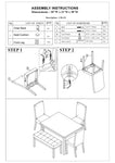 ZUN Classic Stylish 5pc Dining Set Kitchen Dinette Faux Marble Top Table Bench and 3x Chairs White Faux B011P184982