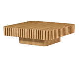 Modern 35.43 Inch Handcraft Drum Table Square Table for Living Room,Small Wooden W2582P360255