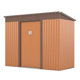 ZUN 4.2 x 9.1 Ft Outdoor Storage Shed, Metal Tool Shed with Lockable Doors Vents, Utility Garden Shed W2181P156875