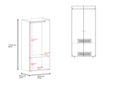 Soham Closet System Slim, Bedroom, Macadamia B092P360641
