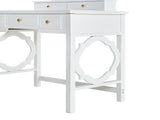 Compact Makeup Vanity Table with Reversible Mirror, Dressing Table Set with Stool, Space-Saving N844P288535A