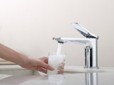 Chrome Single Hole Bathroom Faucet,Laundry Vanity Sink Faucet with Two 3/8" HosesUnable ship on 69989945