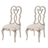 Ivory and Antique Champagne Side Chairs B062P182705
