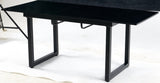 black color,Square Extendable Dining Table with metal leg,Modern Space Saving Kitchen Table for W234P181670