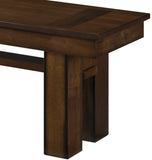 ZUN Transitional Walnut Finish Wooden Bench 1pc Casual Contemporary Dining Furniture B01156181