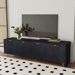 ZUN 70"-90" Extendable TV Cabinet, Modern Entertainment Center with Storage and Adjustable Shelves, W1435P190369