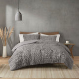 Full/Queen Ruched Fur Down Alternative Comforter Set B035129367