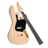 DIY 4 String Jazz Style Electric Bass Guitar Kits with Mahogany Body, Maple Neck and Accessories 06041043
