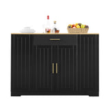 53 inch Large Kitchen Island with Trash Can Storage Cabinet, Islands Table with Drawer and 49404211