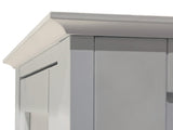 Tall Narrow Tower Cabinet with 2 Shutter Doors 5 Tier Shelves for Bathroom, Kitchen ,Living Room 25815711