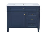 30'' Bathroom Vanity with Top Sink, Modern Bathroom Storage Cabinet with 2 Drawers and a Tip-out N710P250194C