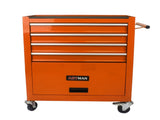 4 DRAWERS MULTIFUNCTIONAL TOOL CART WITH WHEELS-ORANGE W1102111135