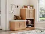 Multi functional Storage Cabinet with Bench & 73 Storage compartment, Adjustable layer board
, 33472359