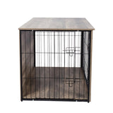 ZUN Dog Crate Furniture ,Wooden Dog Crate with Double Doors, Dog Furniture, Indoor Dog Kennel, W331P225794