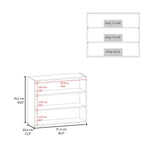 ZUN Wall Shelf 30" H, 3 Shelves, White B097P250901