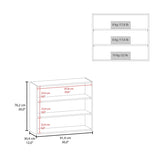 Wall Shelf 30" H, 3 Shelves, Black B097P250902