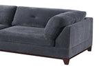 Modular Living Room Furniture Corner Wedge Ash Chenille Fabric 1pc Cushion Wedge Sofa Couch. B011104328