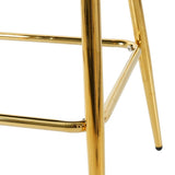 Shell shape green velvet bar chair, gold-plated metal chair legs, suitable for coffee shop, bar, W210P224254