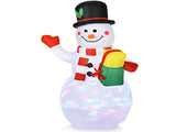 5-foot tall snowman inflatable Christmas decoration with colorful LED lights 14970903