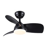 28 In Intergrated LED Ceiling Fan Lighting with Black ABS Blade W1367P234010