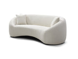 93.31" Minimalist Curved Sofa, 3 Seater, Chenille Fabric Upholstered Sofa, Tight Curved Back W2664P179335