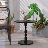 23'' Black Accent Round Table, Round Side Table, Small Table for Small Spaces, Modern Accent W2295P339118