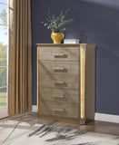 Chest Made with Wood in Gold B009139111