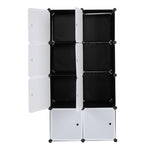 ZUN 8 Cube Organizer Stackable Plastic Cube Storage Shelves Design Multifunctional Modular Closet 40658987