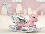 Rocking Horse Toddlers, Balance Bike Ride On Toys with Push Handle, Backrest and Balance Board 99552649