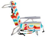 63*65*82cm Short Oxford Cloth Silver White Aluminum Tube Bearing 100kg Beach Chair Rainbow Stripes 99378183