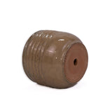 Handmade Glazed Ceramic Planter Set of 3, 15/11/8 Inch Diameter, Horizontal Ribbed Texture, for W3273P321466
