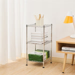 ZUN 3-Tier Steel Wire Shelving Tower 10508574