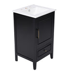 ZUN 20" Bathroom Vanity with Sink, Bathroom Cabinet with A Door, Door Shelf Storage and Adiustable Foot N725P192821B