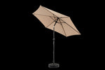 ZUN 9FT Outdoor Patio Umbrella Outdoor Table Umbrella with Push Button Tilt and Crank, Market Umbrella 6 W640P234563