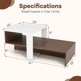 Double layered dual color coffee table 08529093