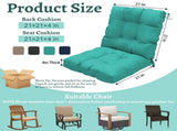Outdoor High Back Chair Cushions Set of 2, 42"x21"x4" Tufted Waterproof Patio Cushion for Rocking & 05489105