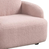 Raelynn 25.5"W Pink Sherpa Bear-Shaped Kids Armchair B061P236754
