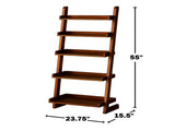 5-Tier Ladder Bookshelf with Open Shelves, Antique Oak B016P356094