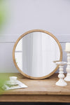 ZUN 20" x 20" Circle Wall Mirror with Wooden Frame, Wall Mirror for Living Room, Dining Room, Foyer, W2078124340