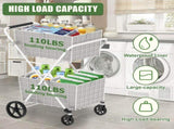 Self-pickup is not supported.Extra Jumbo Shopping Cart,2 Layers Grocery Cart on Wheels, Foldable 01859311