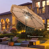 10 Foot Portable Beach Umbrella with Led Lights. 12868138