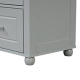 ZUN Tall Bathroom Storage Cabinet, Freestanding Storage Cabinet with Two Drawers and Adjustable Shelf, 62533533