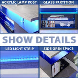 TV Stand for 60 Inch TV LED Gaming Entertainment Center Media Storage Console Table with Large Side W2178138768