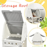 Kids Bookshelf Toy Storage with 17 Bins and 5 Bookshelves, Multi-functional Nursery PP300106AAE