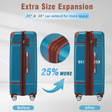 Hardshell Luggage Sets 4 Pieces 20"24"28" Luggages and Cosmetic Case Spinner Suitcase with TSA N732P170218C