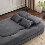 Queen Size Sofa Bed, Chenille Futon Sofa Couch, High-Density Foam Convertible Sleeper Sofa, W1829P280219