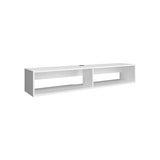 ZUN TV Stand 10.4" H, with 2 Shelves, White B097P250855