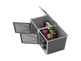 Garbage Bin Shed Stores 2 Trash Cans Metal Outdoor Bin Shed for Garbage Storage,54 cubic feet of 42366856