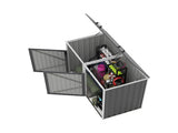 Garbage Bin Shed Stores 2 Trash Cans Metal Outdoor Bin Shed for Garbage Storage,54 cubic feet of 42366856