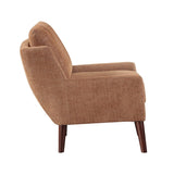1pc Orange Color Accent Chair Cushion Seat Chenille Upholstery Comfort Style Durable Solid Wood Legs B011P315598